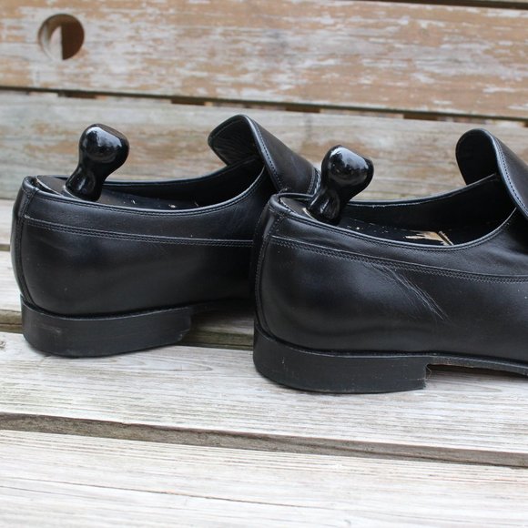 Barker Black Leather Formal Slip-On Dress Shoe, Men's 10 UK, Made in England - Picture 7 of 13